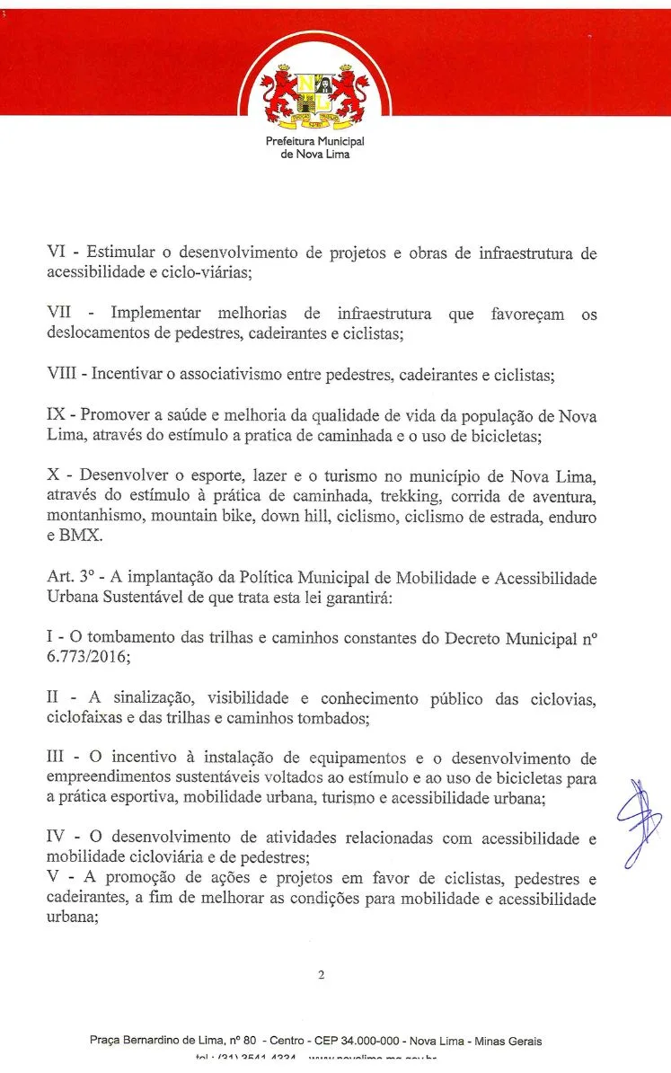 Lei da Bicicleta Nova Lima - Pág. 2