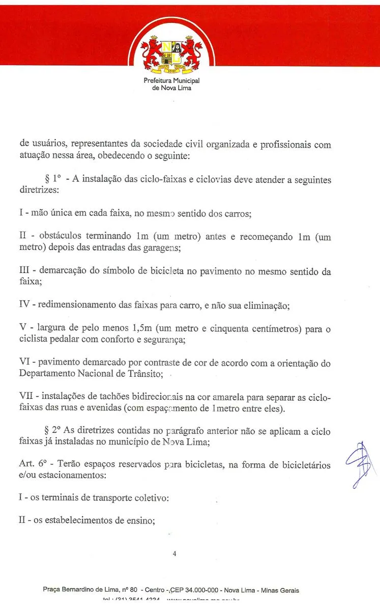 Lei da Bicicleta Nova Lima - Pág. 4