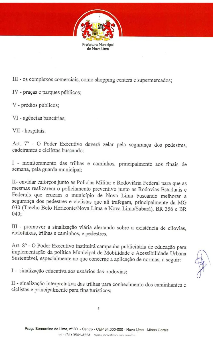 Lei da Bicicleta Nova Lima - Pág. 5