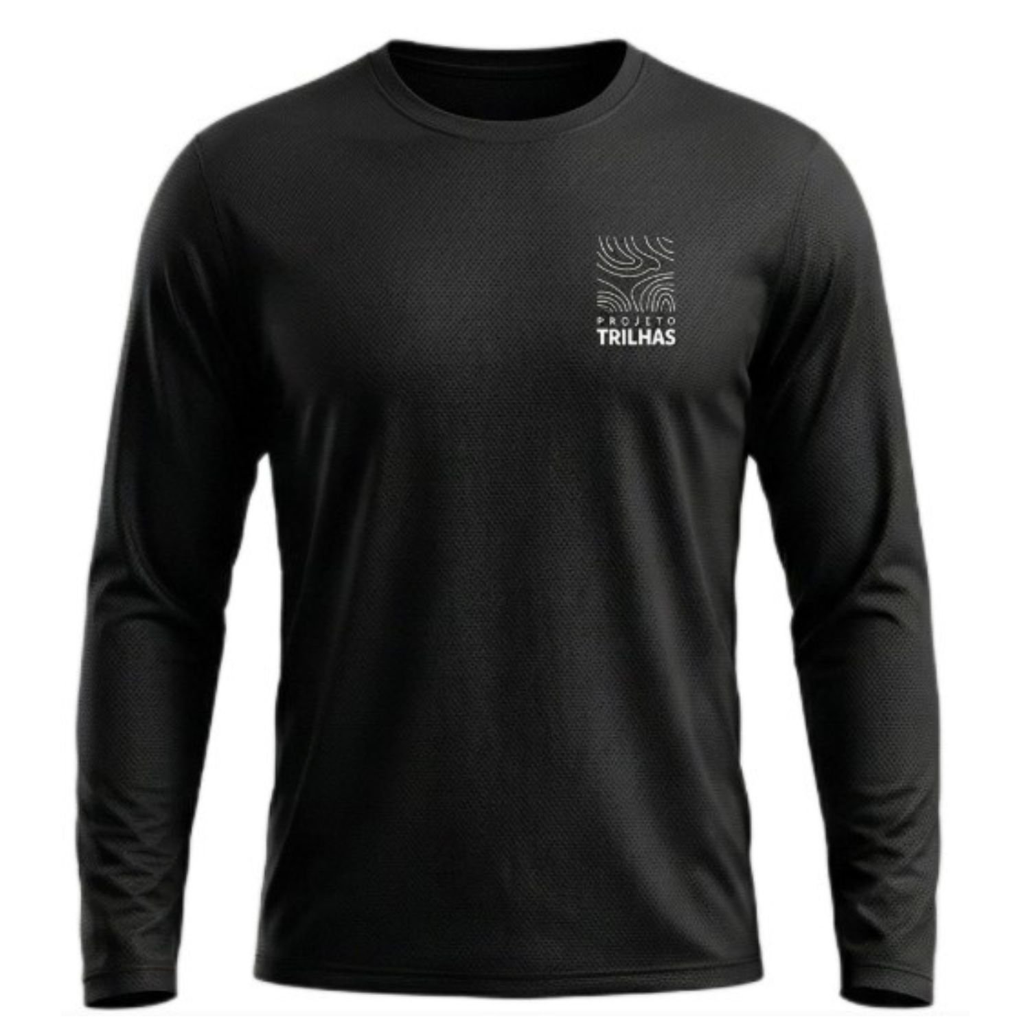 Blusa Projeto Trilhas Dry Fit Preta Manga longa